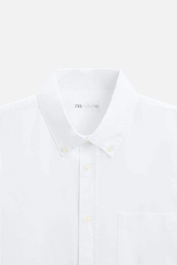 WHITE zara. shirt long sleeve