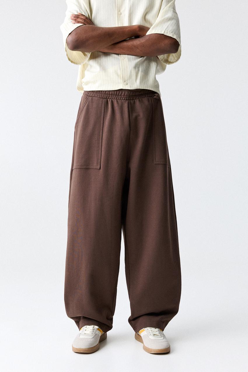 Wide-leg tracksuit trousers