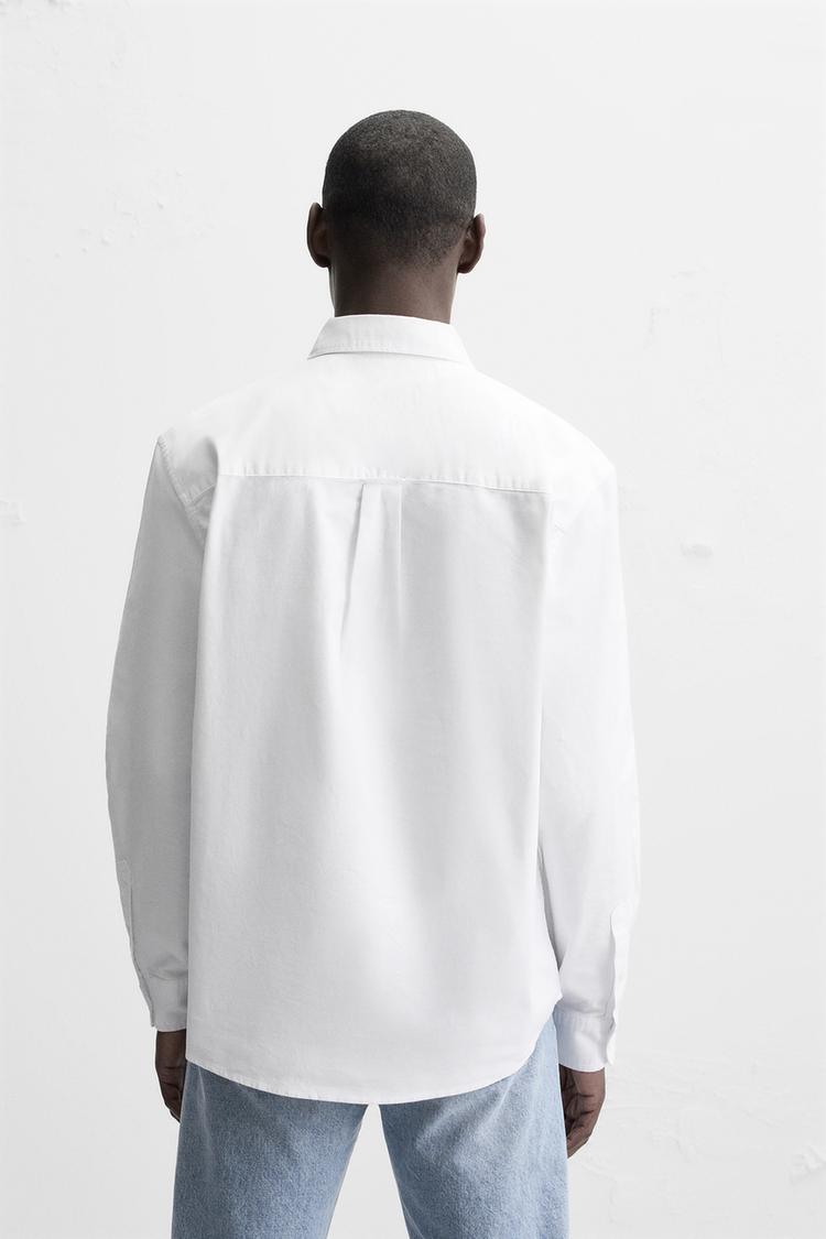 WHITE zara. shirt long sleeve