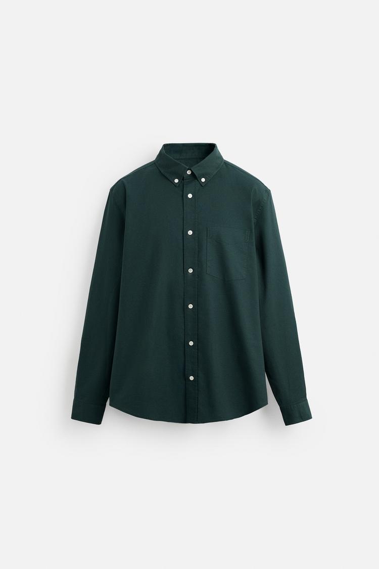 Green zara. shirt long sleeve