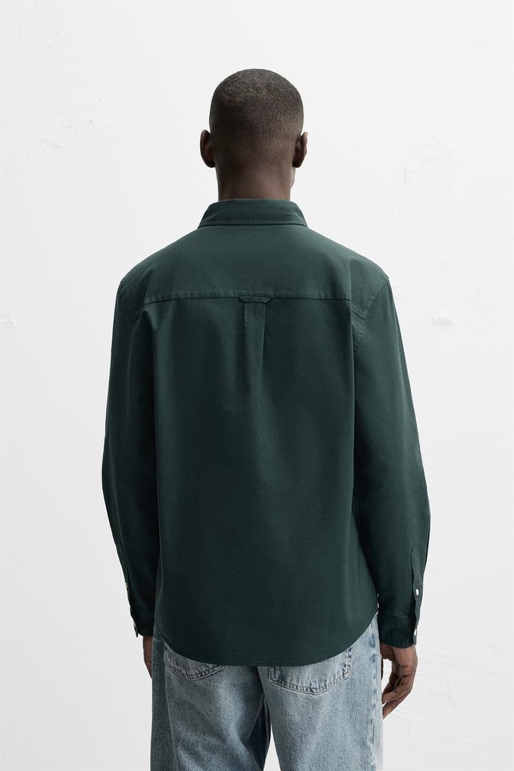 Green zara. shirt long sleeve