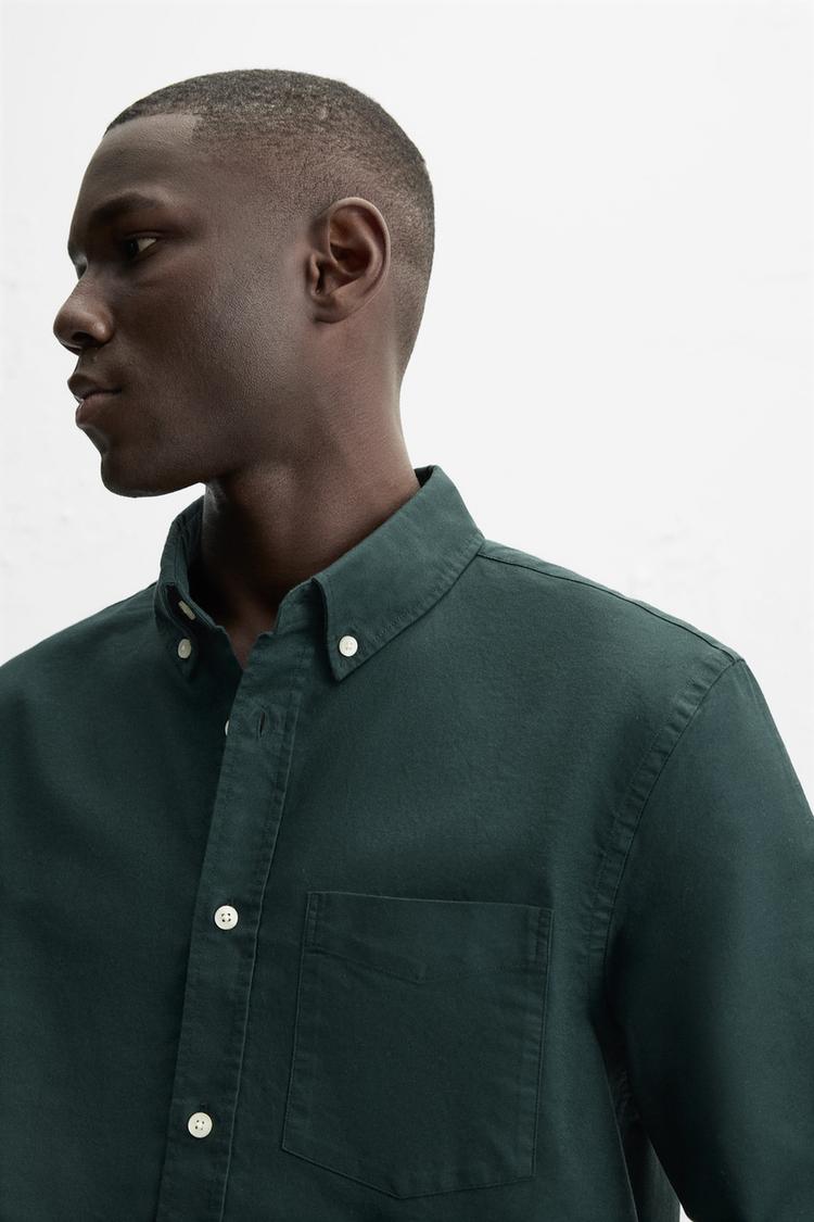 Green zara. shirt long sleeve