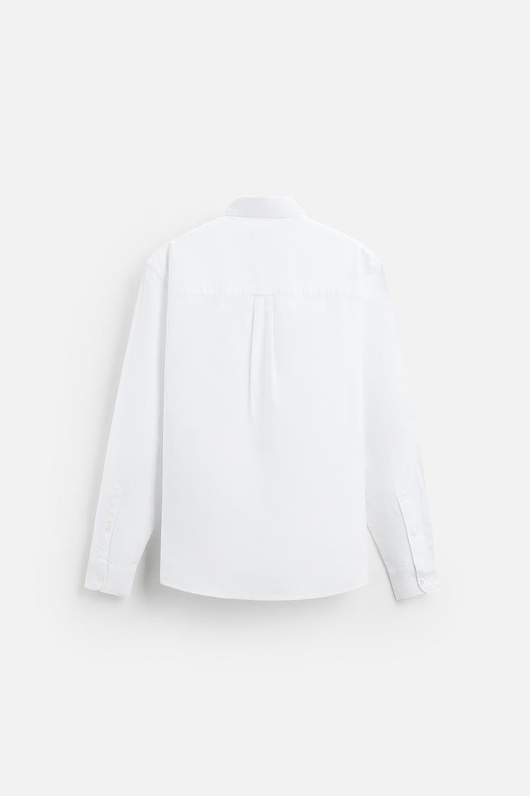 WHITE zara. shirt long sleeve
